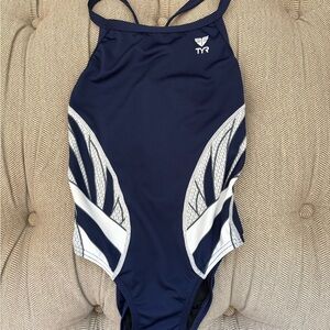 TYR Black and Blue Swimsuit